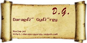 Daragó György névjegykártya