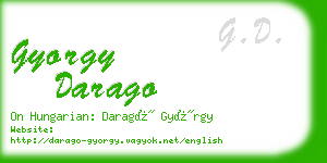 gyorgy darago business card